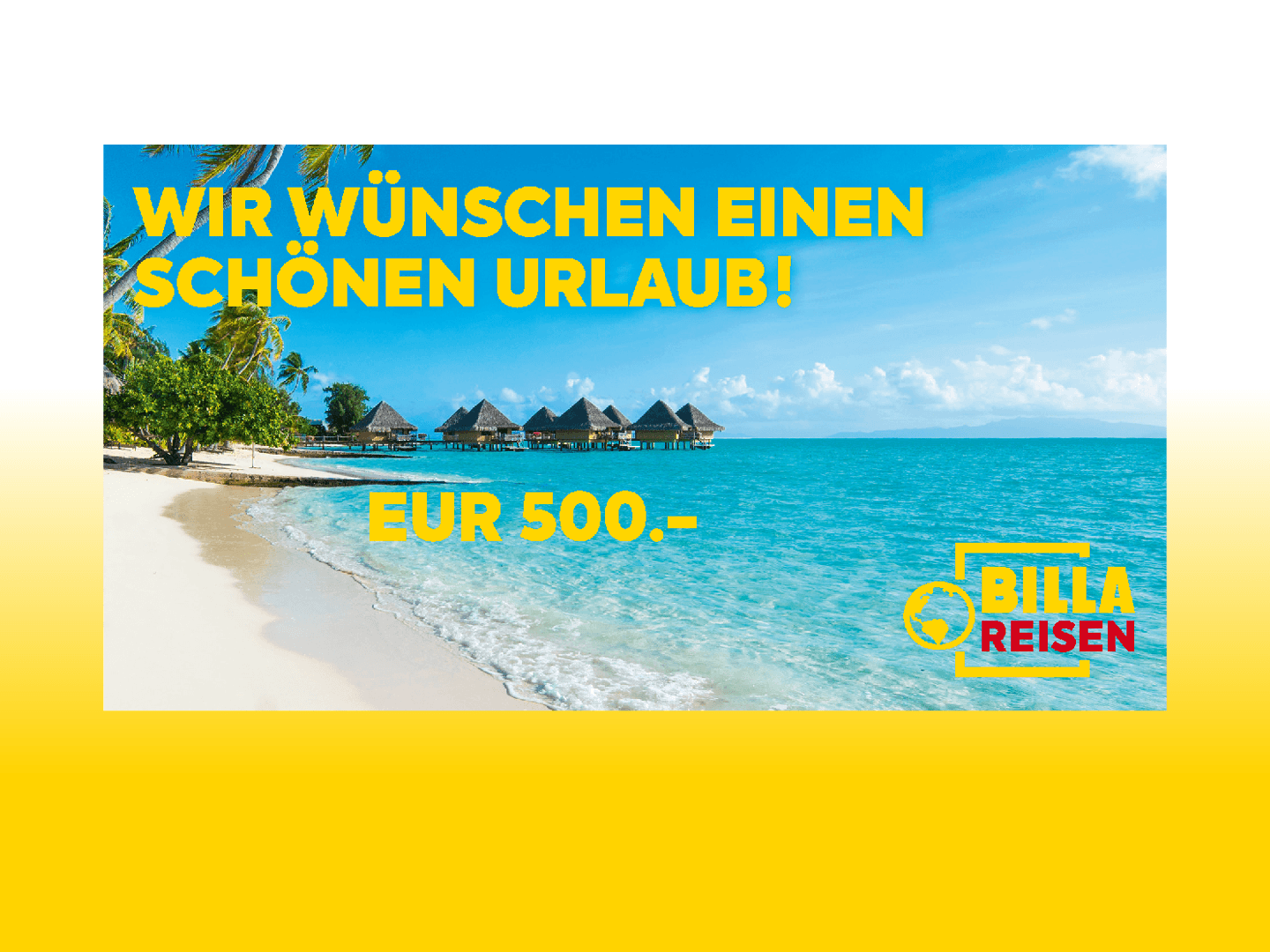 500€ BILLA Reisen Gutschein